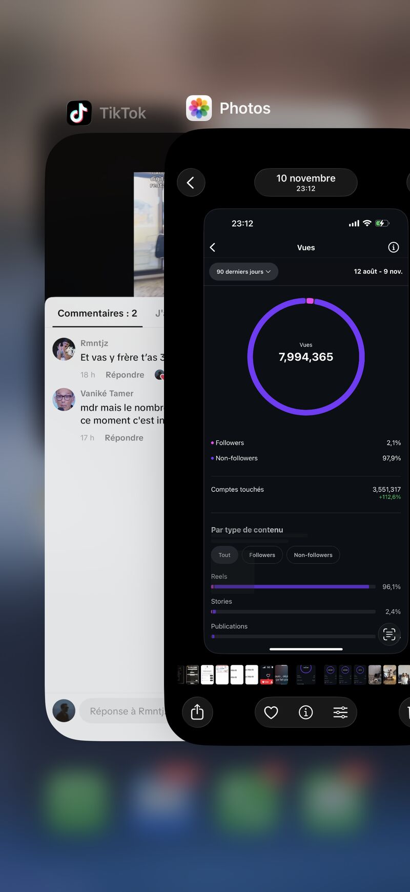 7,9 millions de vues en 90 jours