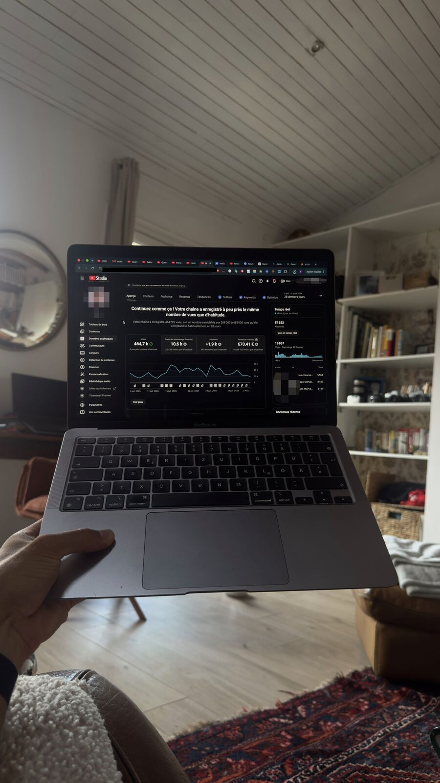 YouTube Studio, revenus générés